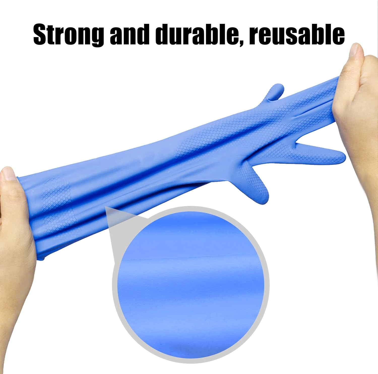 Rubber Cleaning Gloves 3 or 6 Pairs for Household, Reusable Dishwashing Gloves for Kitchen image number 6