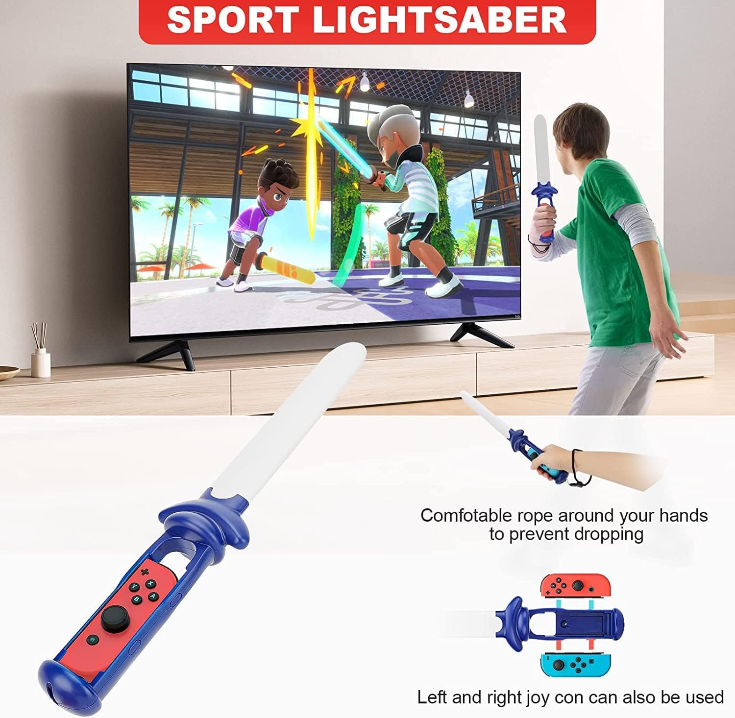 ZONEY Switch Sports Accessories Bundle Set, 18 in 1 Family Party Pack Game Accessories Kit for Nintendo Switch/Switch OLED, for Mario Golf Super Rush the Legend of Zelda Mario Tennis Ace image number 5