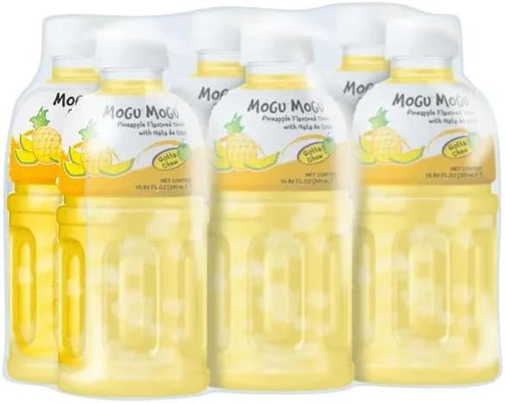 Mogu Mogu Pineapple Drink with Nata De Coco 320Ml 6 Pack