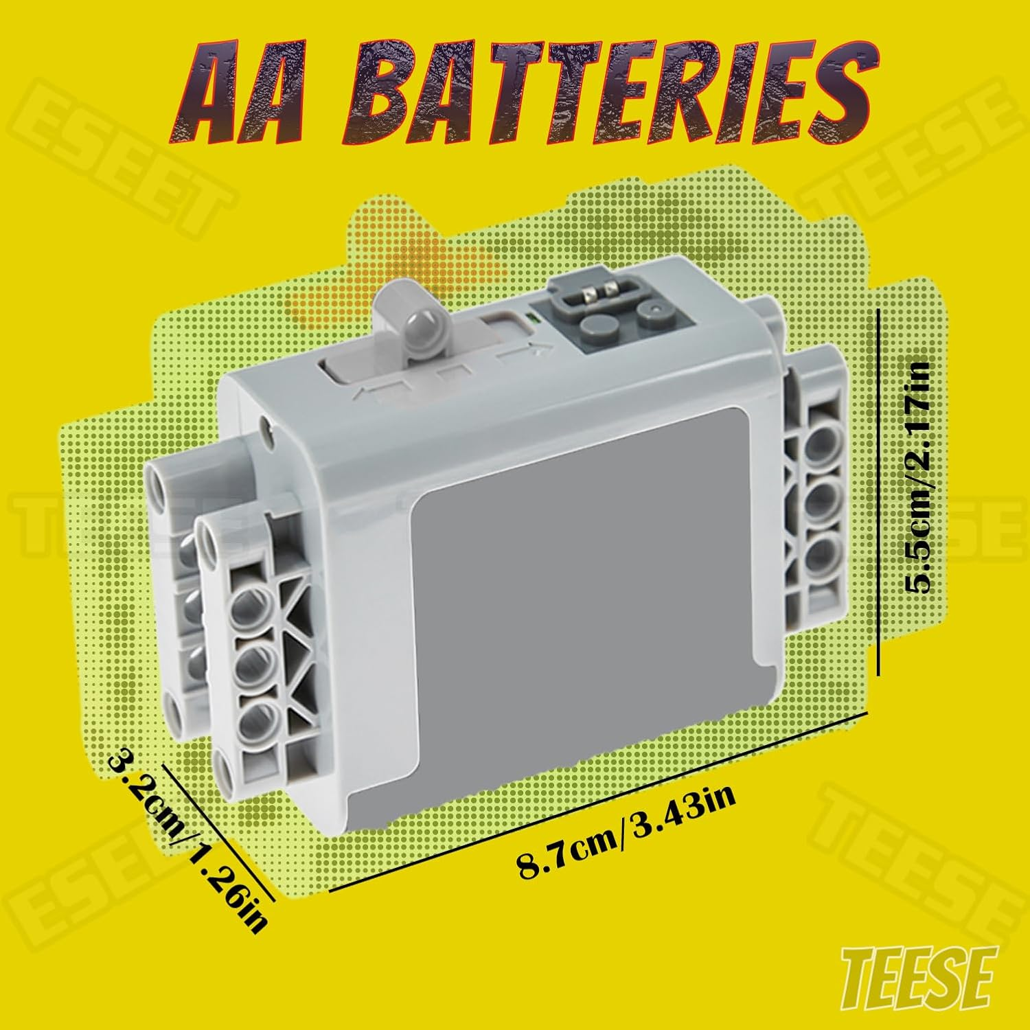 TEESE 27Pcs Technic-Motor Set with Motor-Remote Control-Receiver, Battery-Box-Switch-Light-Cable, Compatible with Technic-Parts image number 2