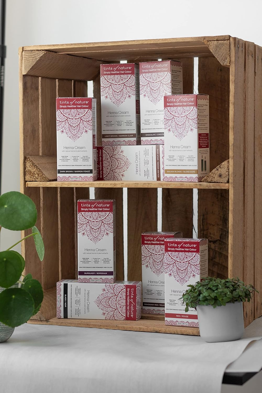 Tints of Nature Red Semi-Permanent Henna Cream Hair Colour, Ammonia-Free and 95% Natural, 70Ml