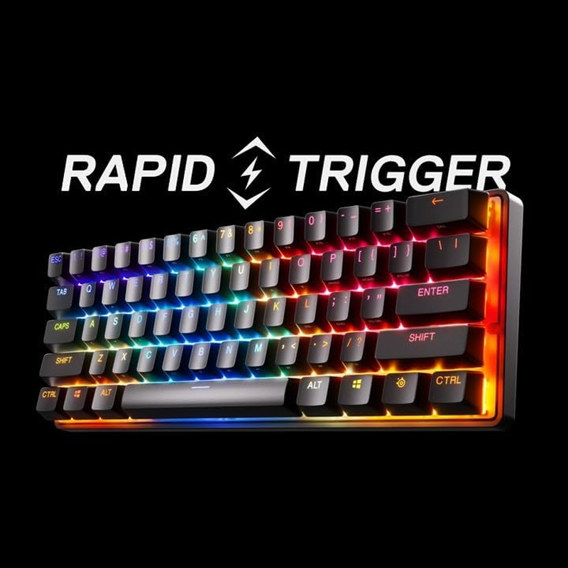 Steelseries Apex Pro 60% Wireless (Mini) 0.1-4.0Mm Adjustable Hyper-Magnetic Rapid Trigger Omnipoint 2.0 Switch Mechanical Gaming Keyboard (US Layout) - World&rsquo;S Fastest Gaming Keyboard image number 1