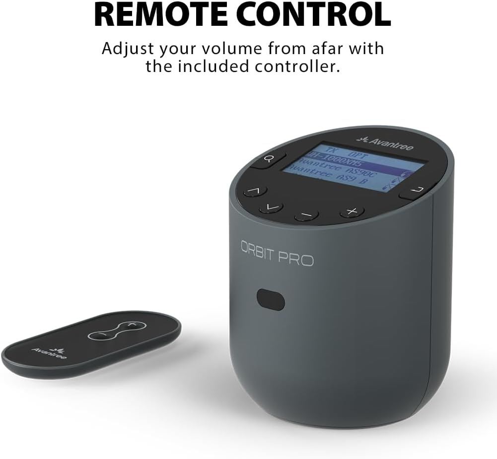 Avantree Orbit Pro - Bluetooth Audio Transmitter & Receiver for TV with 5.1 Surround Sound Passthrough, HDMI ARC Input, Remote Volume Control, No Lip-Sync Delay, LCD Screen & Class 1 Long Range image number 3