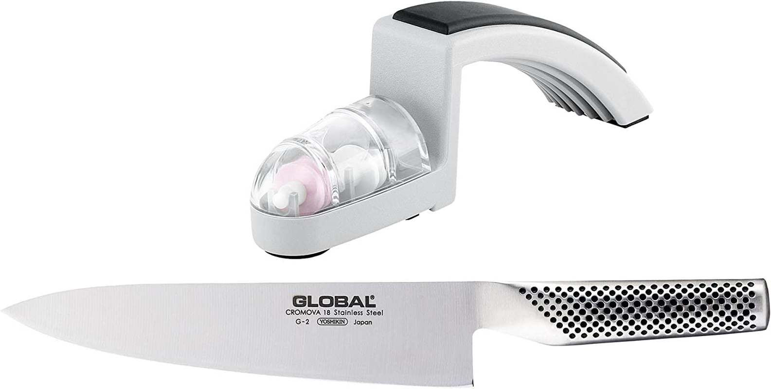 Global Knife and Sharpener 2-Piece Starter Set, Cromova 18 Stainless Steel, Made in Japan image number 5