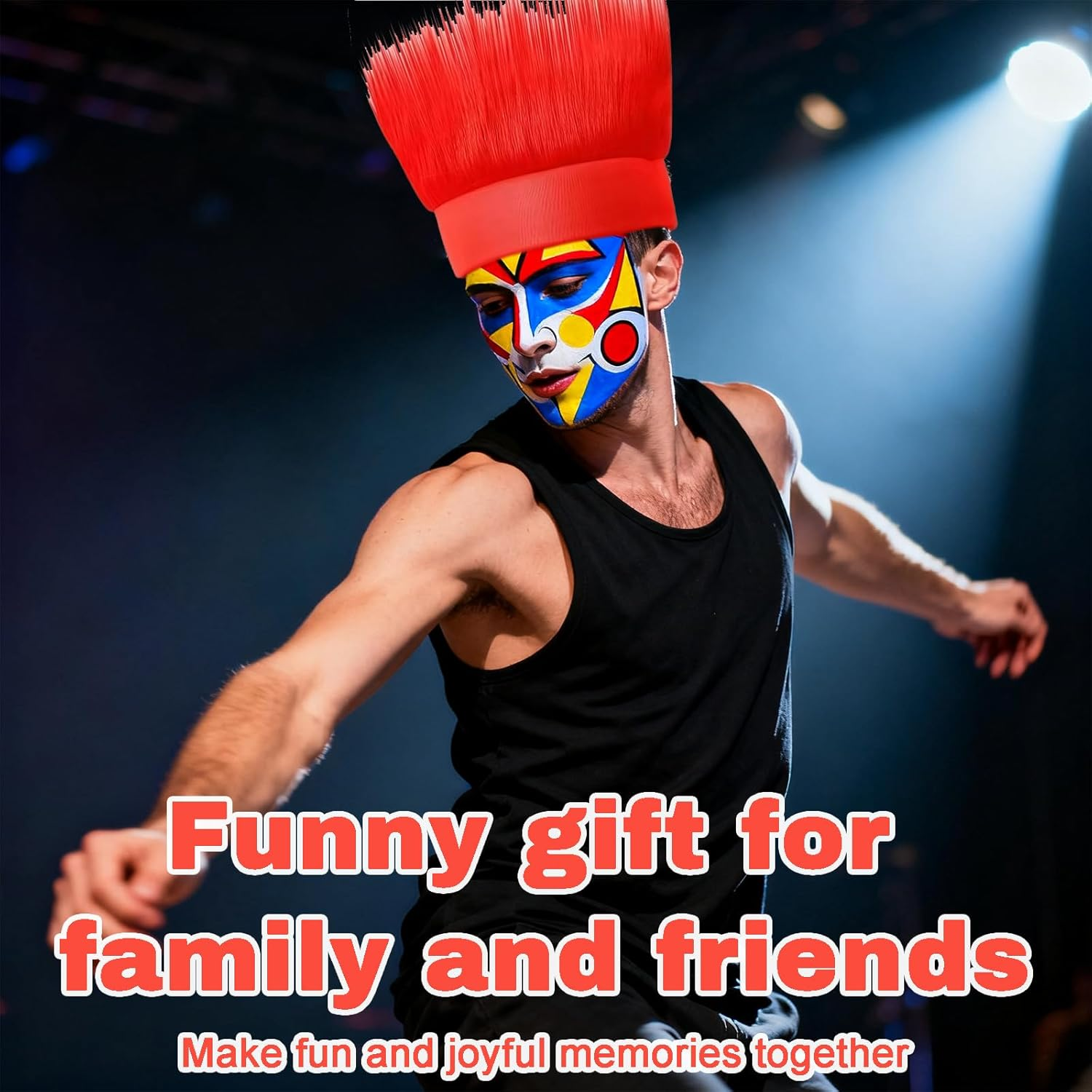 Funny Wig, Kids Wig for Crazy Hair Day - Perfect for Kids, Teens and Adults, Ideal for Sports Parties, Costume, Cosplay, and Halloween (Red)