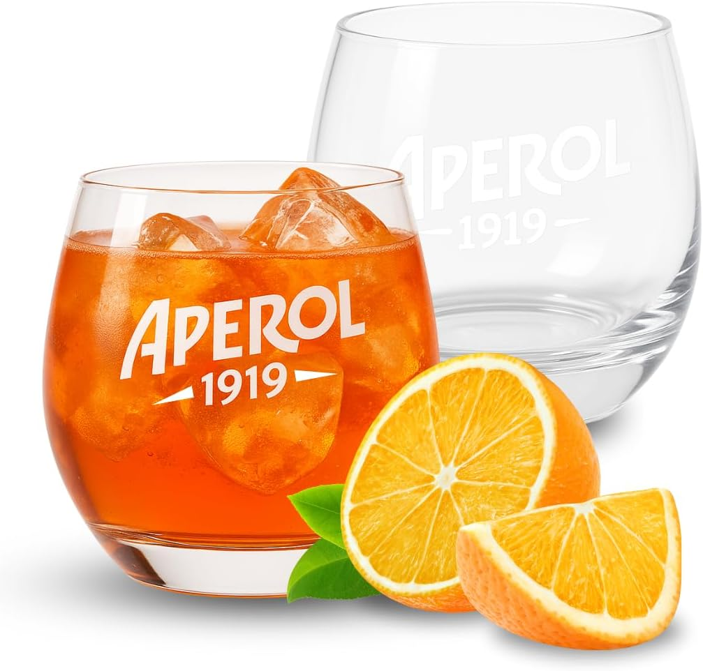 Maxito Aperol Glasses of Excellent Quality with 370 Ml in Set of 4 as Gifts for Women or Aperol Gift - Aperol Spray Glasses - Cocktail
