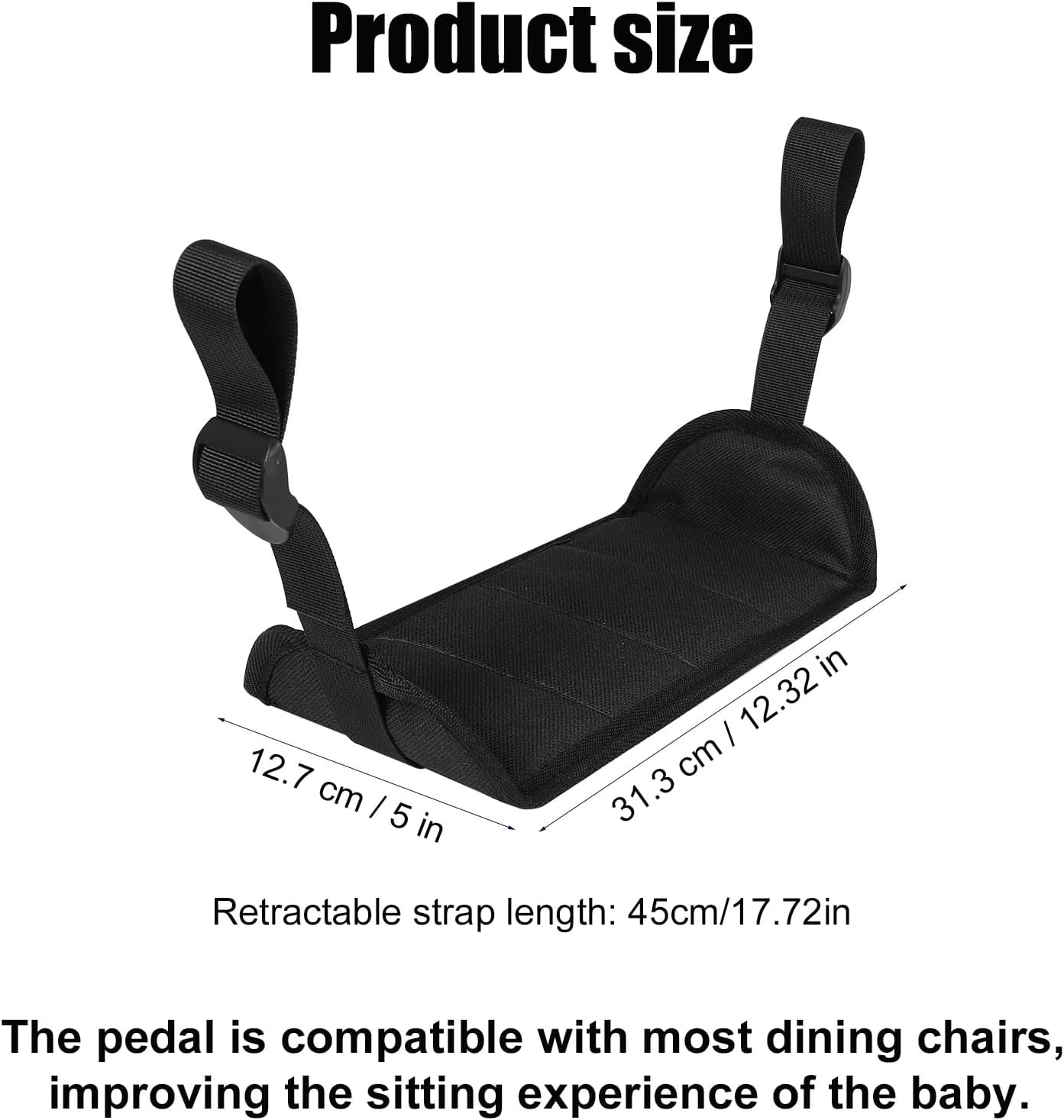 Adjustable Baby Footrest, High Chair Footrest Compatible with Inglesina Fast Table Chair Kids Footrest Toddler Footrest for Hook-On Table Chair Footrest for Baby image number 3