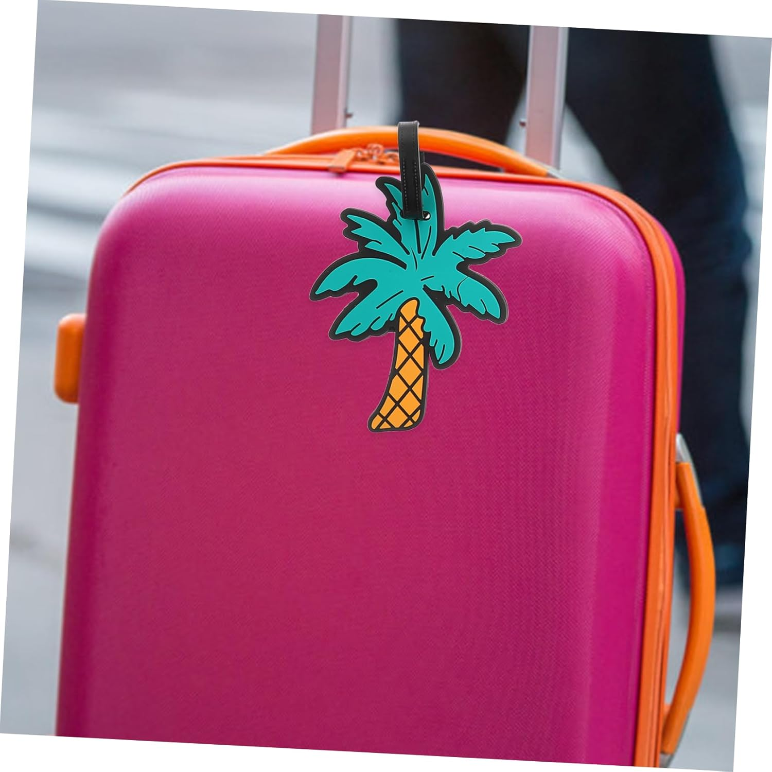 NIYANGLE 3Pcs Hawaiian Sunglasses Luggage Tags Travel Id Suitcase Tag Women Men Baggage Decor image number 1