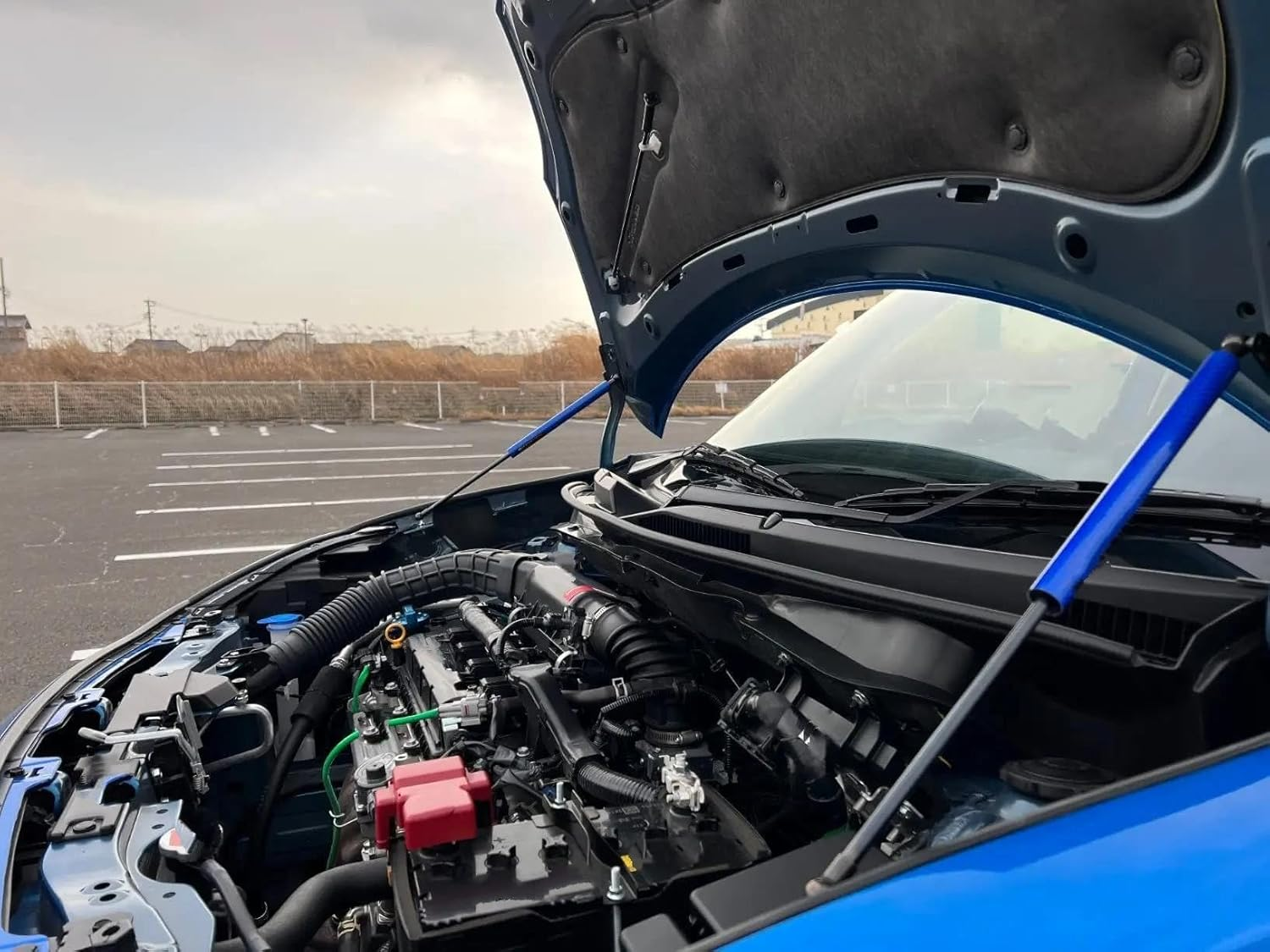 For Suzuki for Swift A2L for Swift Sport ZC33S 2017-2023 Hood Bonnet Piston Rods Gas Struts Lift Support Shock Dampers (Color : Carbon Fiber Orange) - Carbon Fiber Black image number 5