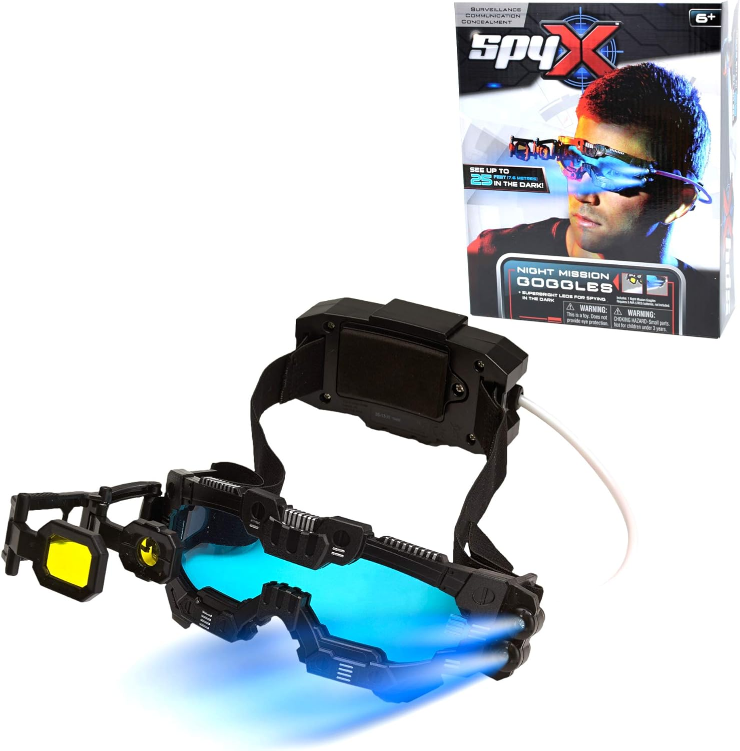 Spyx Night Mission Goggles &ndash; Spy Toy with Twin Light Beams, Flip-Out Scope & Comfortable Headset &ndash; Tactical Spy Gear for Kids Ages 6+ image number 2