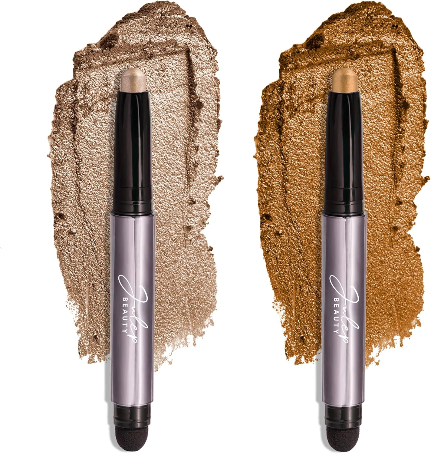 Julep Eyeshadow 101 Creme to Powder Waterproof Eyeshadow Stick Duo, Champagne Shimmer and Pearl Shimmer