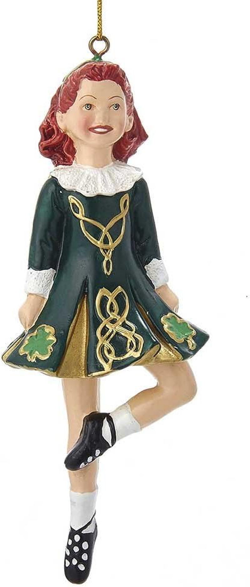Kurt Adler 6-Inch Resin Step Irish Dancer Ornament for Christmas image number 2