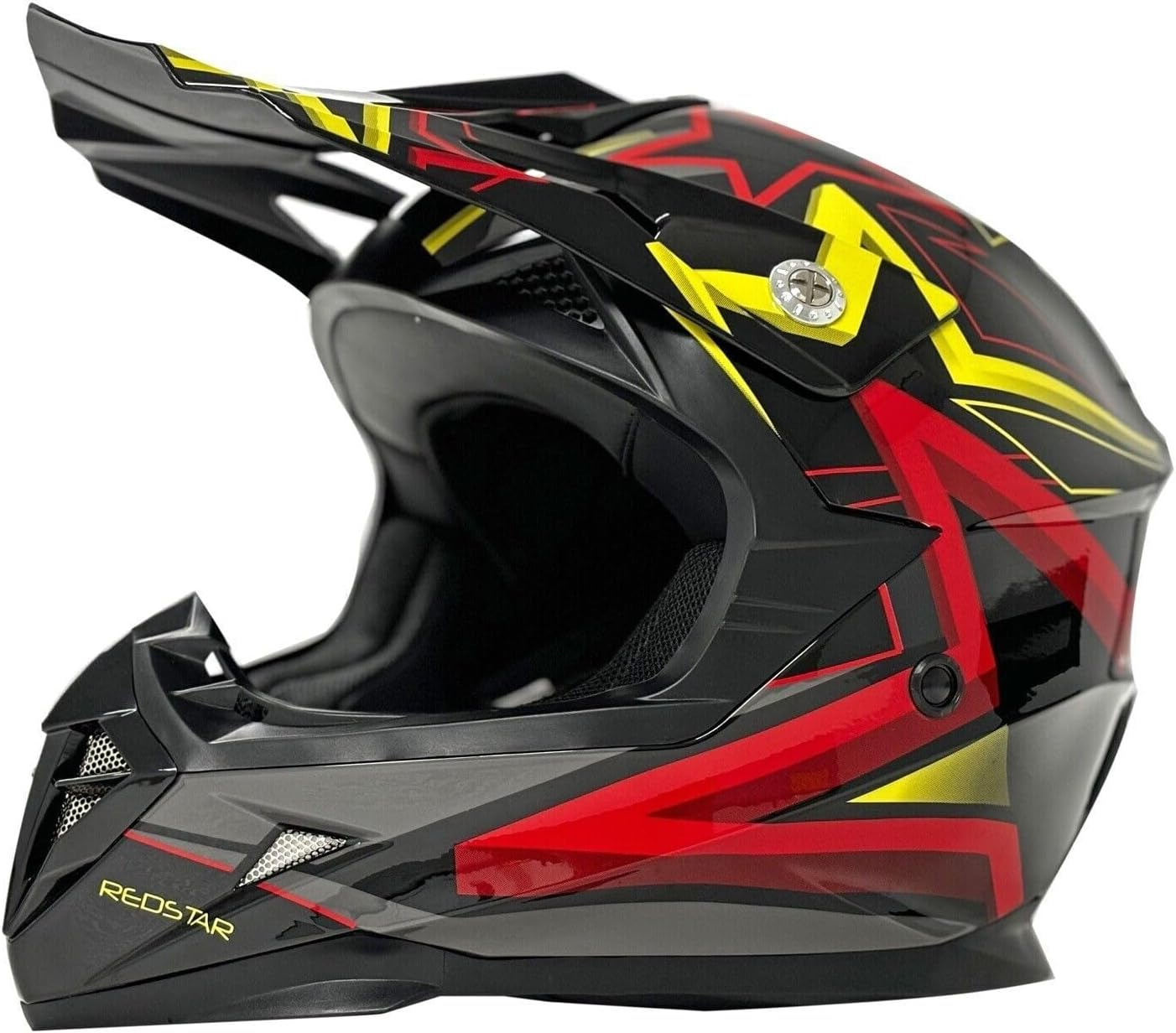 Red Graffiti MX off Road Motocross Motorcycle Adult Helmet ECE22.05 Australia Approved Standard - X-Large image number 1