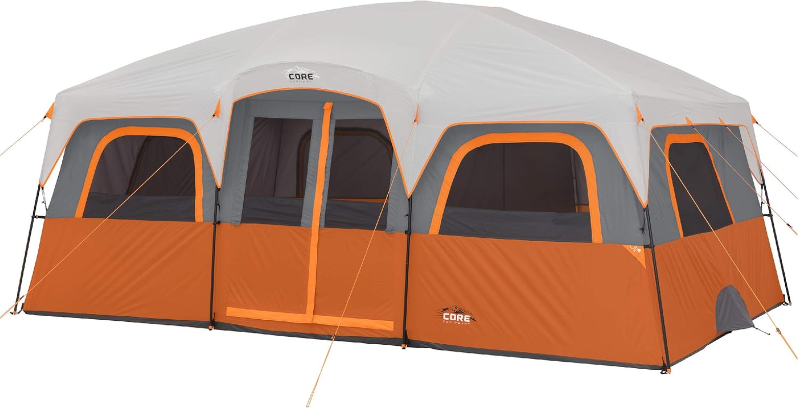 CORE 12 Person Tent | Large Multi Room Tent for Family with Storage Pockets for Camping Accessories | Portable Cabin Huge Tent with Carry Bag for Outdoor Car Camping image number 1