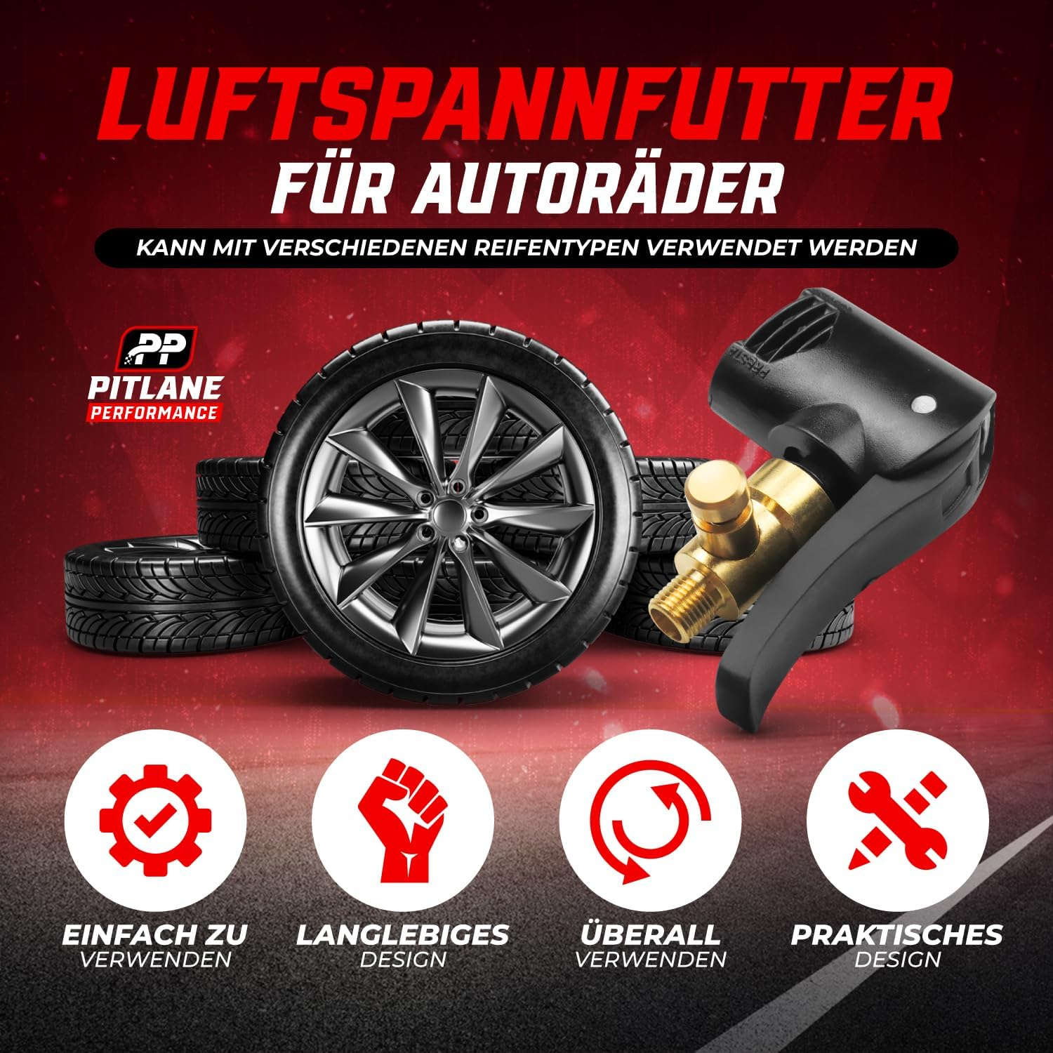 Schrader & Presta Car Valve Lever Connector; Valve Connector Car Air Pump Accessories; Brass Threaded Nozzle image number 1