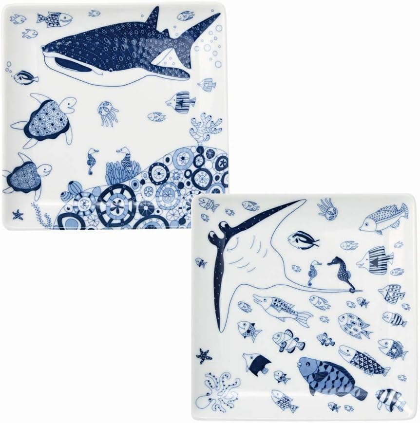 Natural69 QA03 Cocomarine Square Plates, Set of 2 image number 3