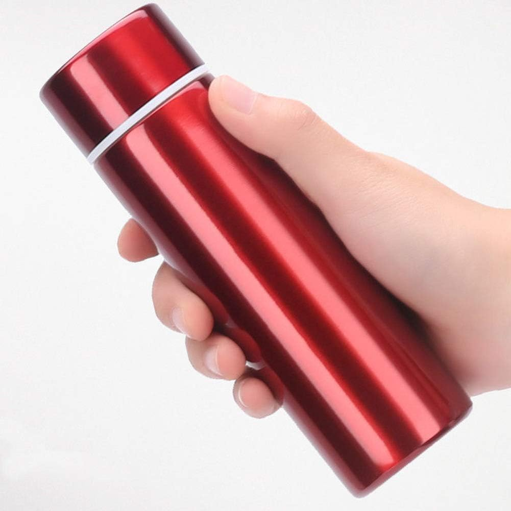 Mini Stainless Steel Vacuum Insulated Water Bottle - Cute Slim Design for Kids (Black)