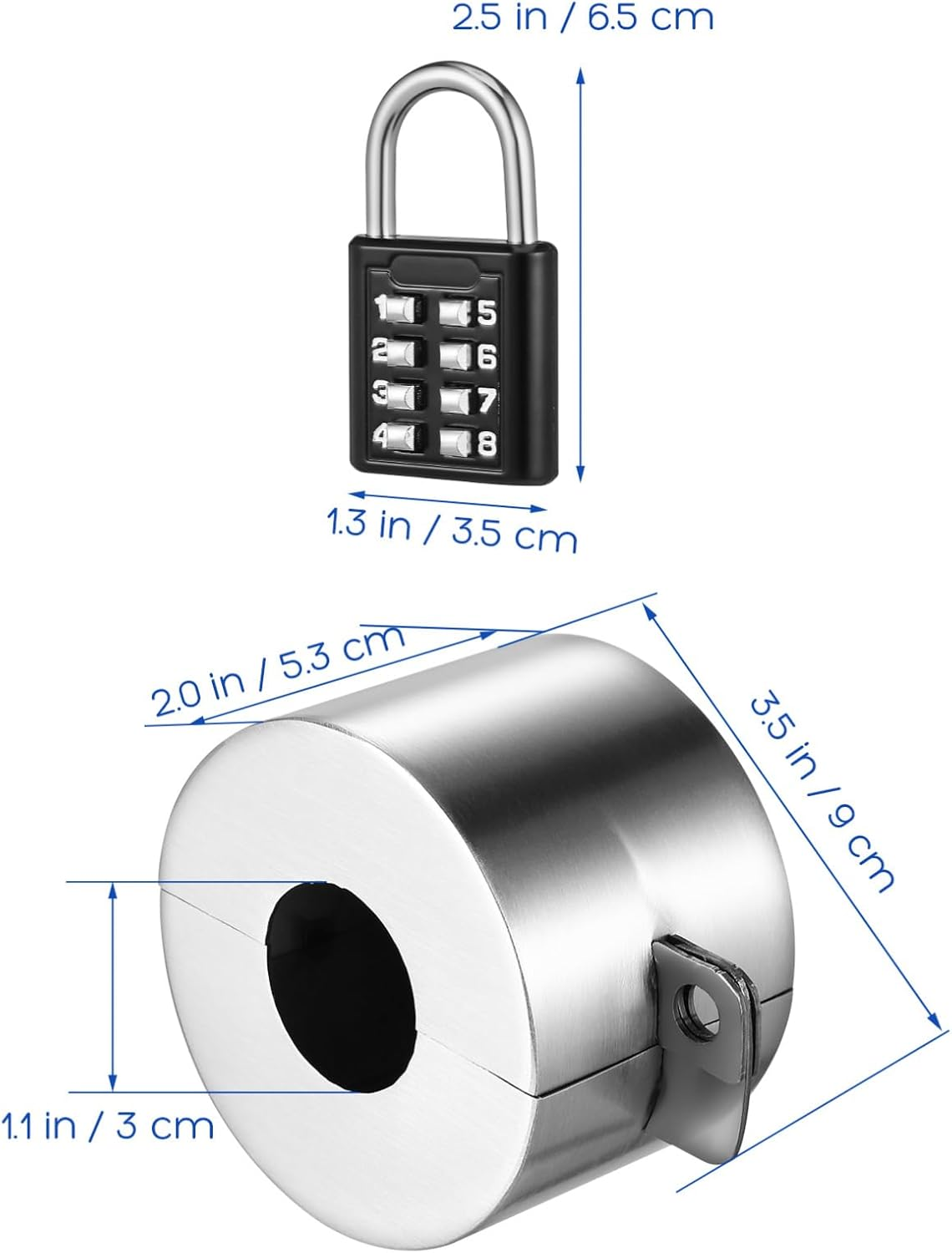 YARNOW Outdoor Faucet Lock Cover with Coded Padlock - Weather Resistant Hose Bib Lock for Secure Garden and Home Water Tap Protection image number 3