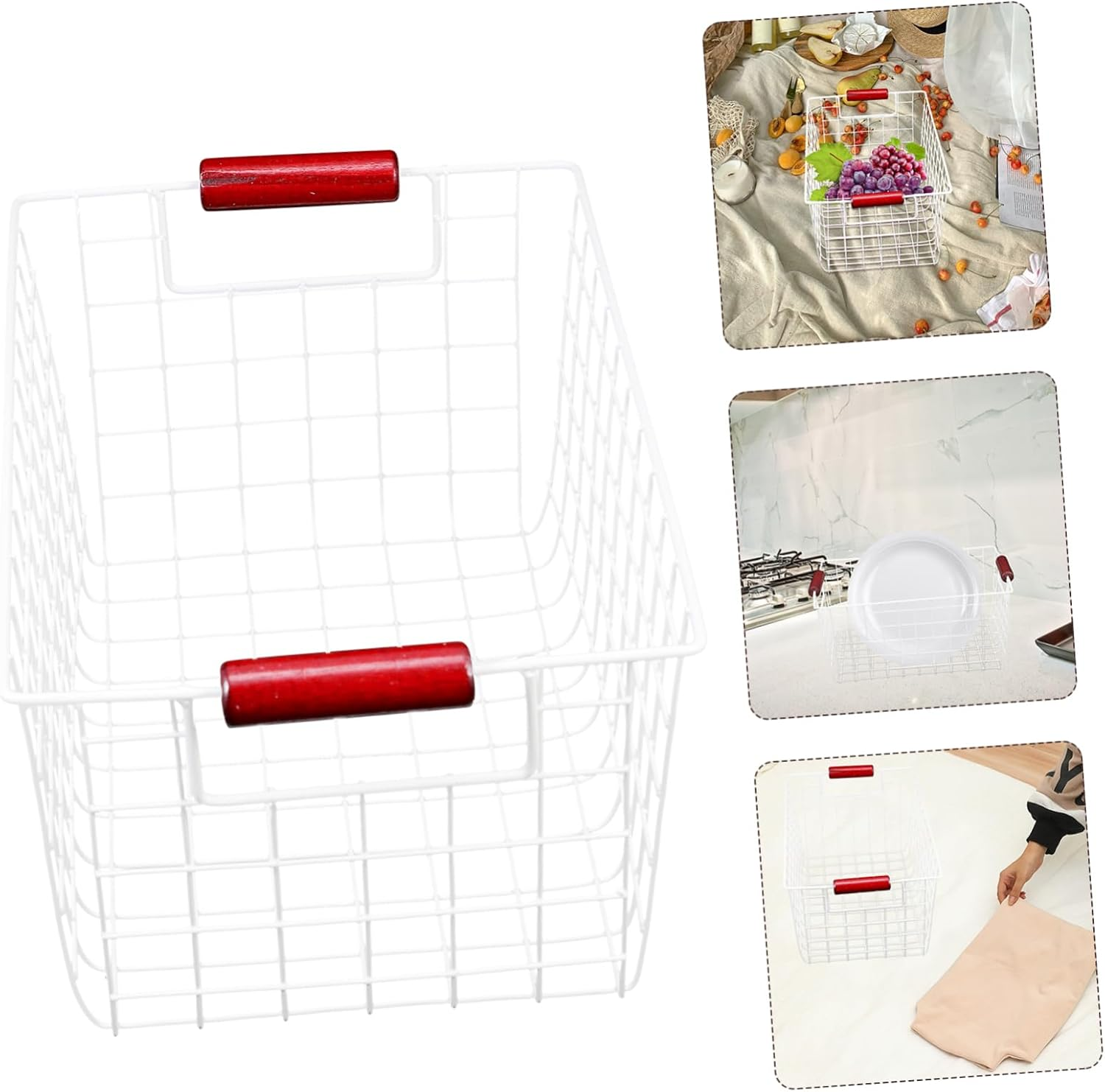 Cabilock Stainless Steel Storage Basket for Countertop Organization for Kitchen Pantry Wire Mesh Design for Food Container Storage image number 4