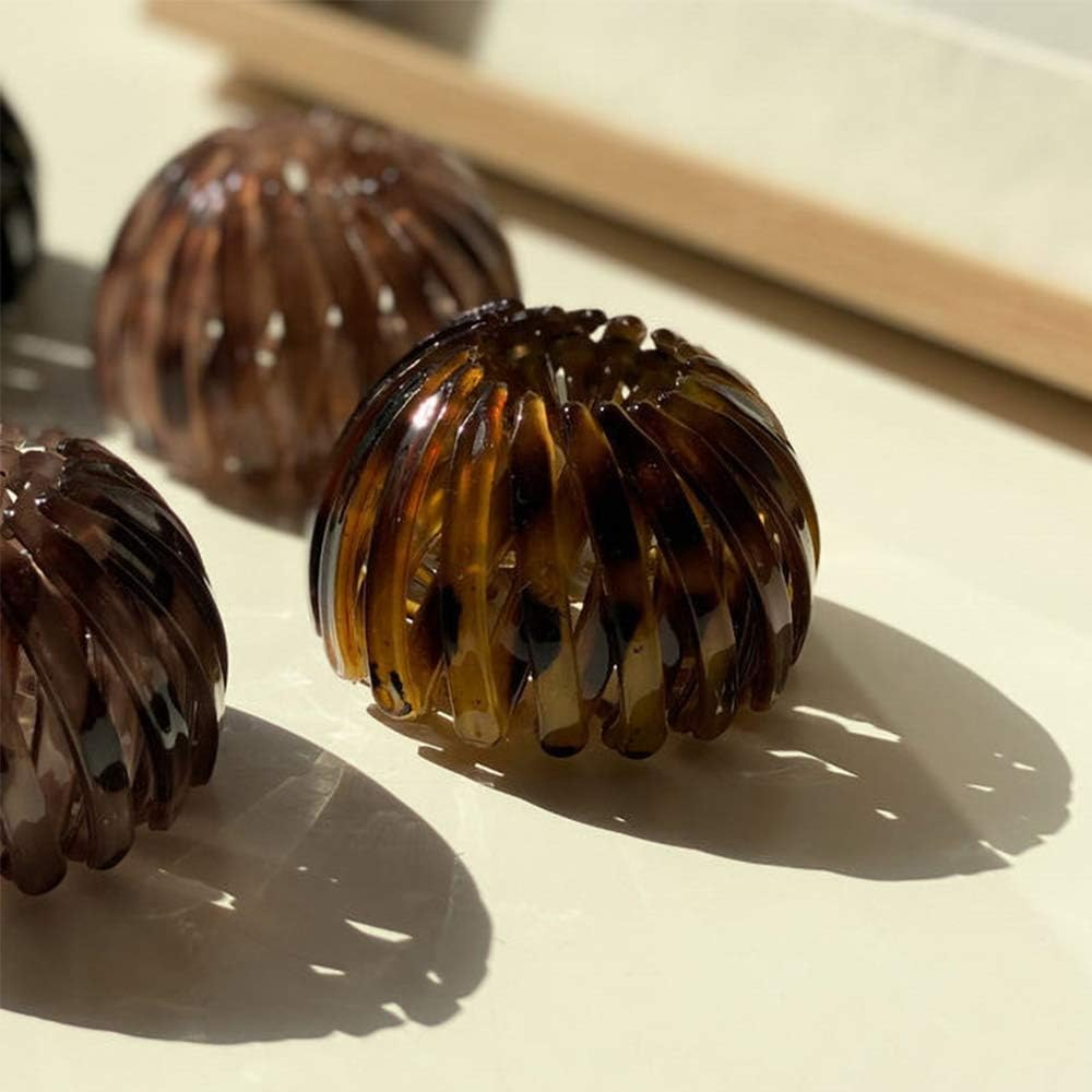 Bird'S Nest Hair Clips, Birds Nest Hair Clips,Vintage Bird'S Nest Bun Meatball Head Hair Claw Clamps Expandable Ponytail Holder Clintage Bun Holder Clamps, Expandable Ponytail Accessories, Blue image number 1