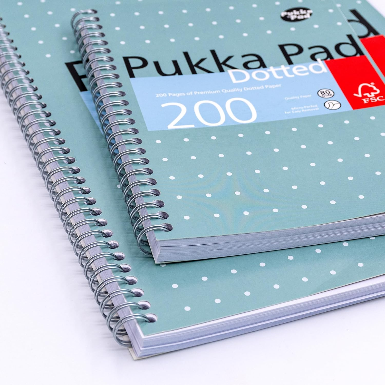 Pukka Pad, A5 Dotted Metallic Jotta Book for Graphing, Art, Bullet Journaling &ndash; Bulk 30 Pack &ndash; 21 X 14.8Cm &ndash; Wirebound Notebook with 80GSM Paper &ndash; 4-Hole Margins and Perforation - 200 Pages, Grey image number 2