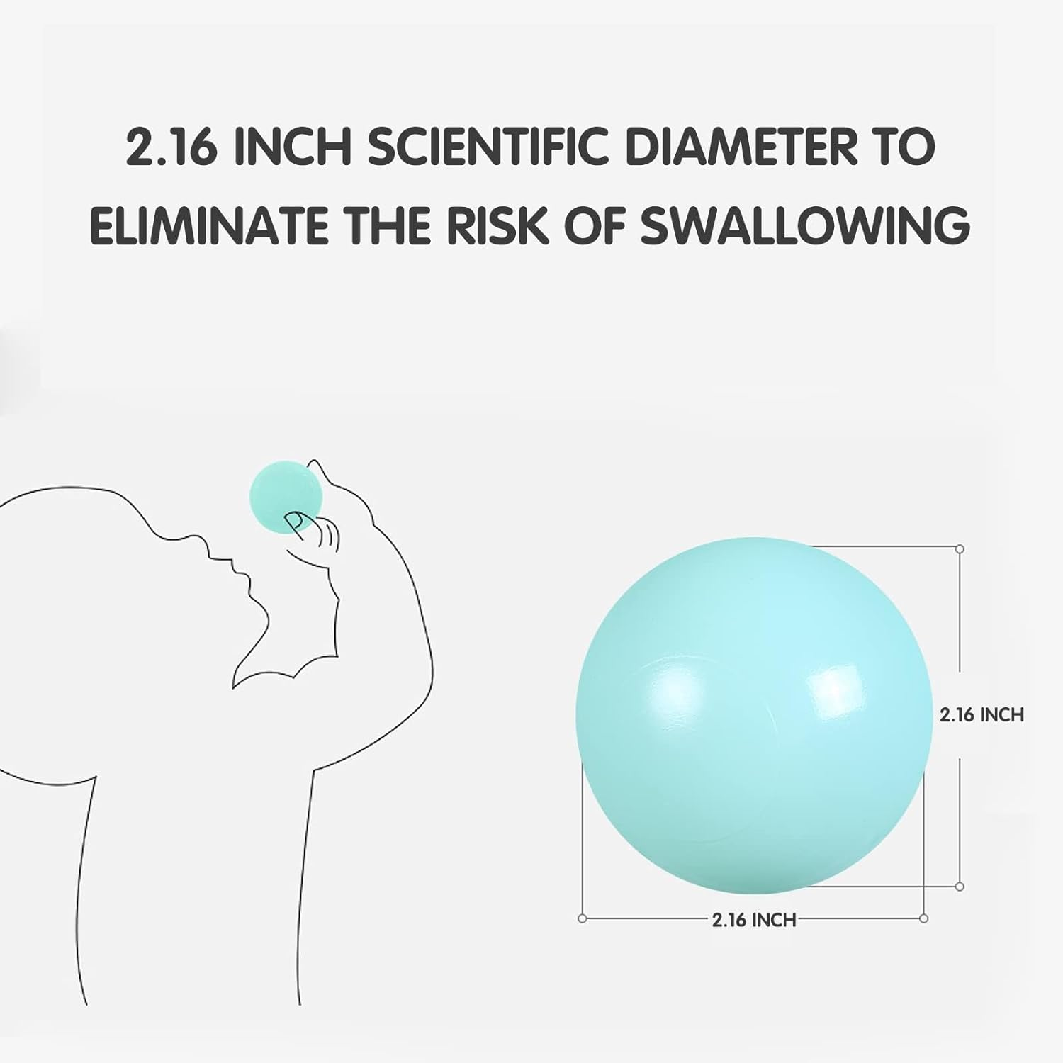 Playmaty Colorful Pit Balls 100 Pcs Phthalate Free BPA Free Plastic Ocean Balls Crush Proof Stress Balls for Kids Playhouse Ball Pool Pit Accessories 2.1 Inches image number 4