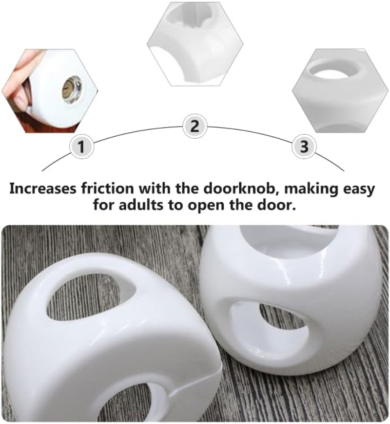5Pcs Door Knob Covers Child Proof Door Knob Baby Safety Door Cover Anti-Collision Door Handle Protector Guard for Kids Children