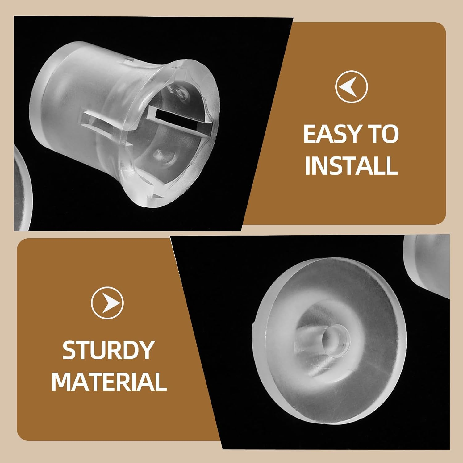 SEWOART 10 Sets 20&times;20Mm Acrylic Mirror Nails with Screws for Wall Mounting Advertising Signs and Glass Decor, Invisible Fixing Hardware for Home, Office, and Store Use image number 2