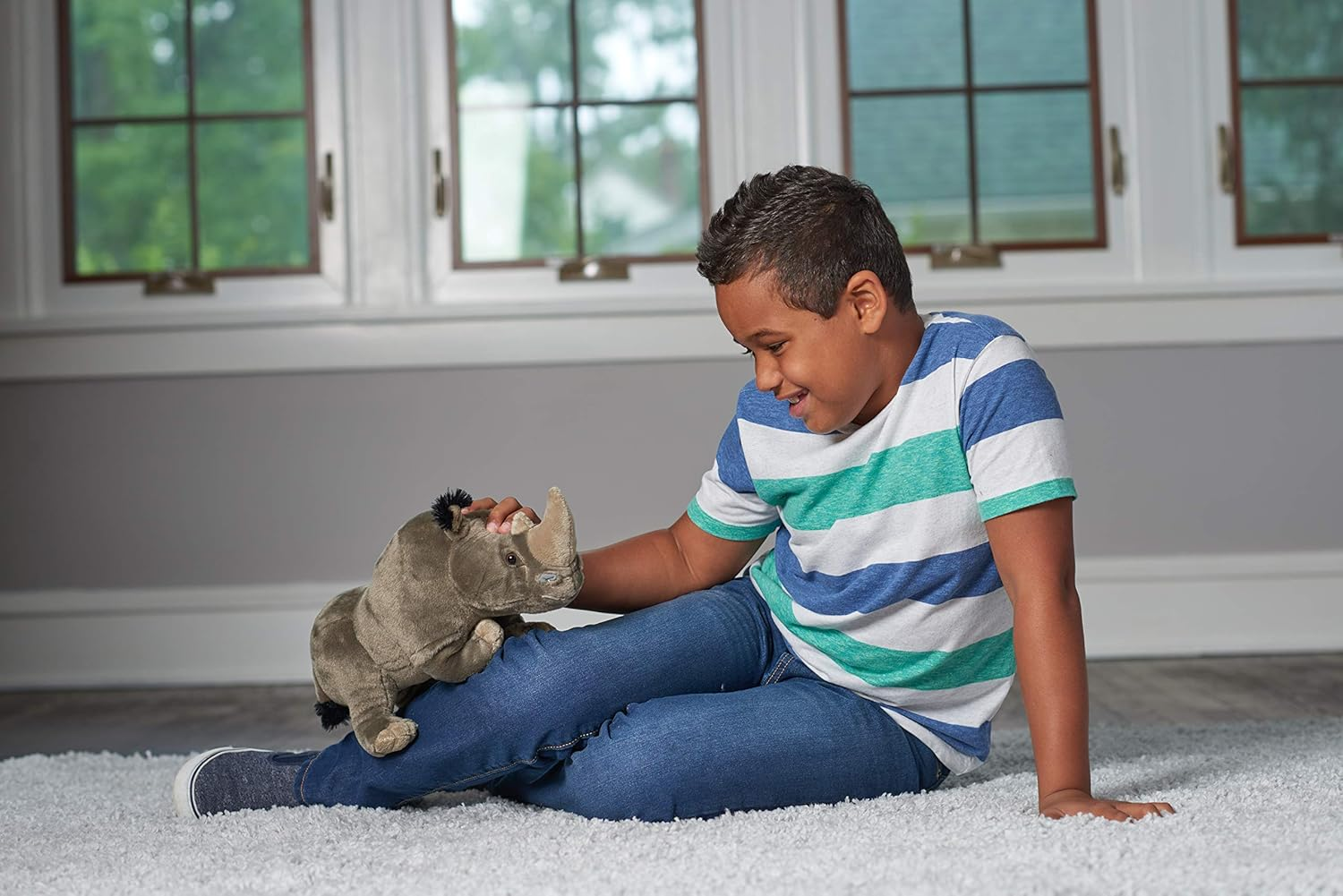 Wild Republic 18156 Cuddlekins Plush Rhino 12" image number 3