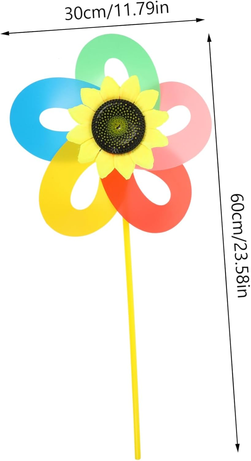 SUPVOX 2Pcs Easy to Use Outdoor Windmill Decor Large Pinwheel for Garden Yard Lawn Solar Decor Wind Spinners image number 4