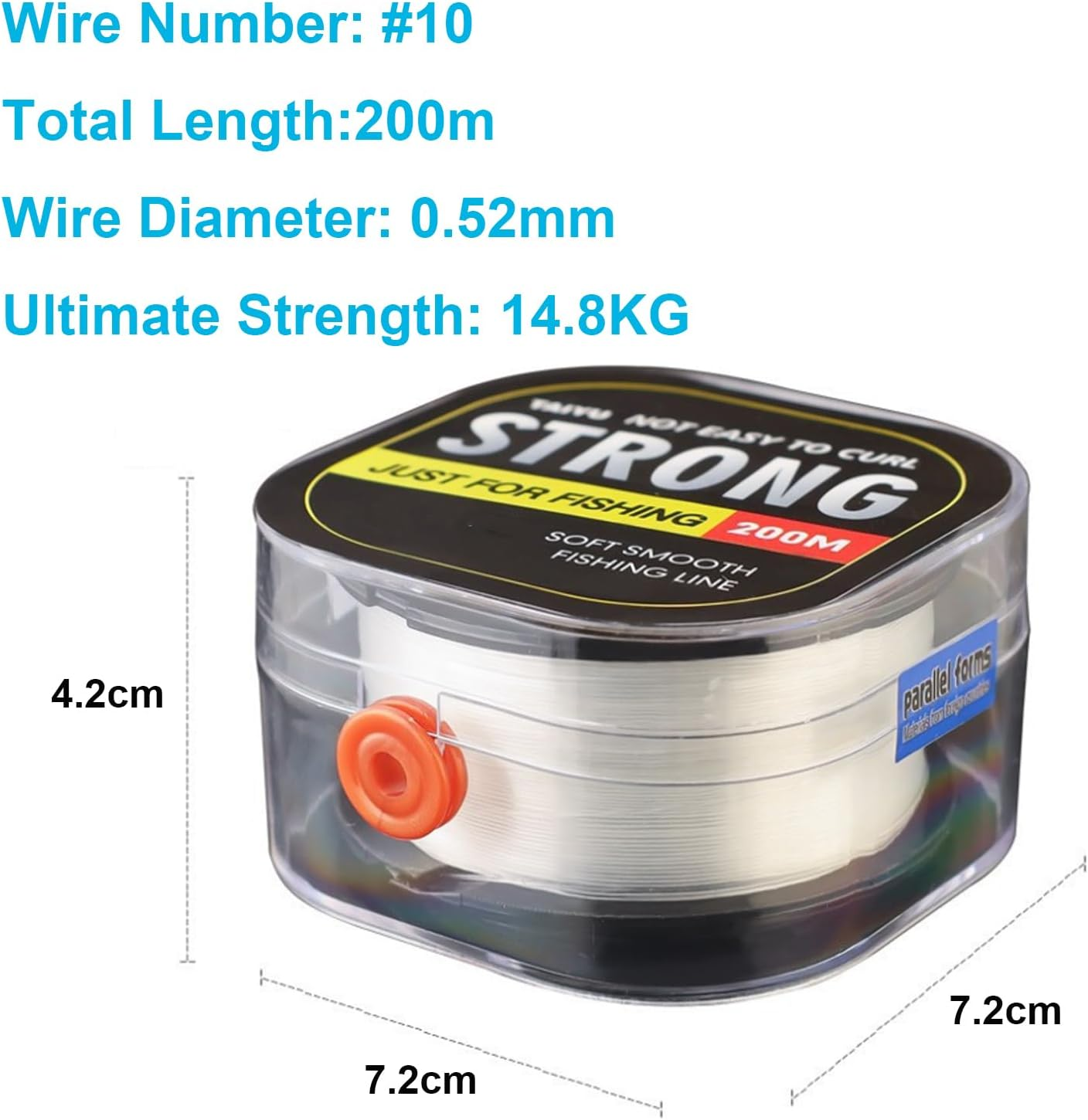 Monofilament Fishing Line, 0.52Mm Diameter, 200M Length Fish Wire String,14.8Kg Strength, Clear Nylon Leader Line for Fresh/Saltwater Hanging Decorations Beading and Crafts image number 5