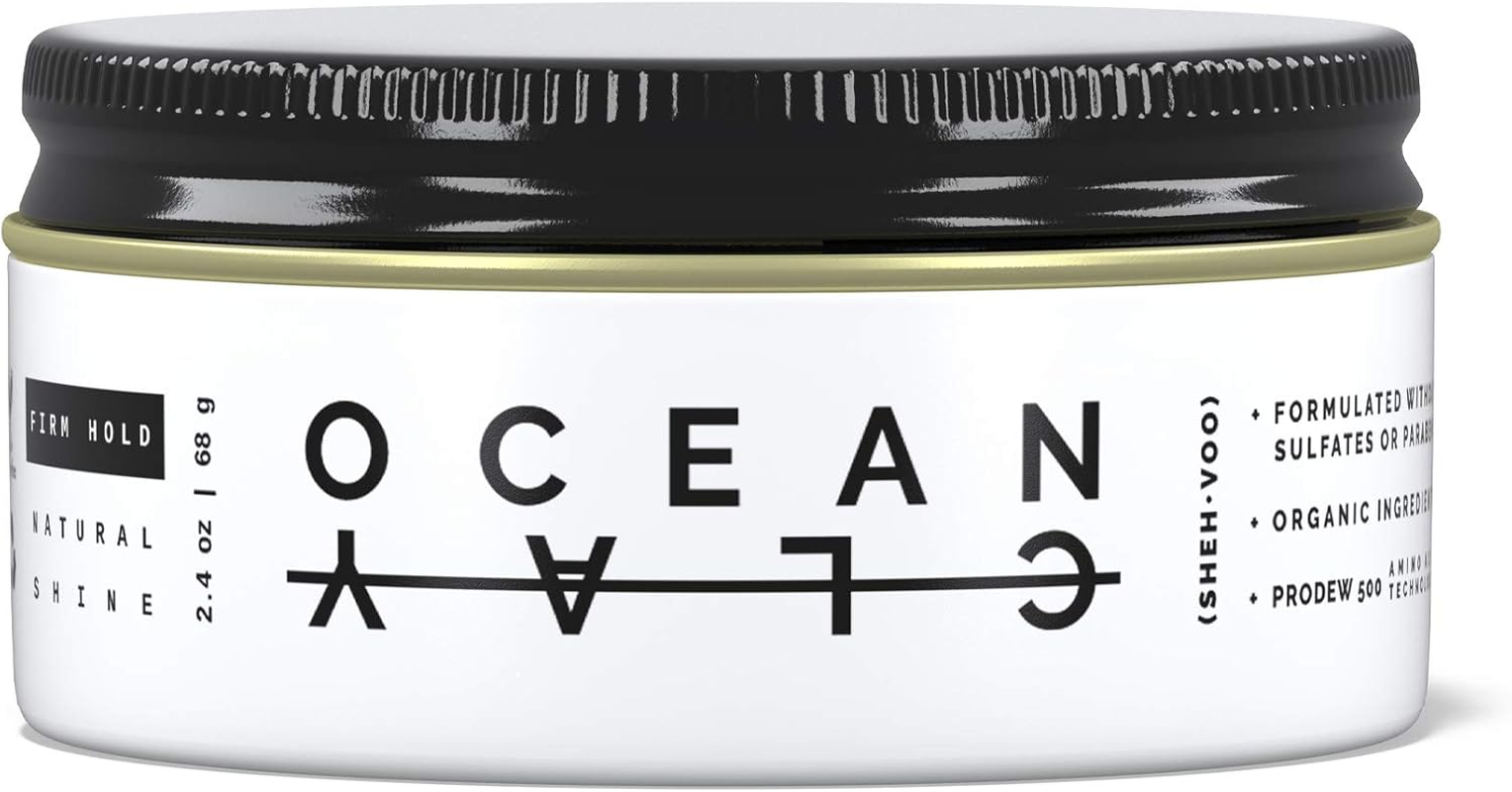 (SHEH&bull;VOO) Ocean Clay - Premium Men&rsquo;S Hair Styling Clay - Firm Hold + Natural Shine - Sulfate & Paraben Free (2.4 Oz) image number 5