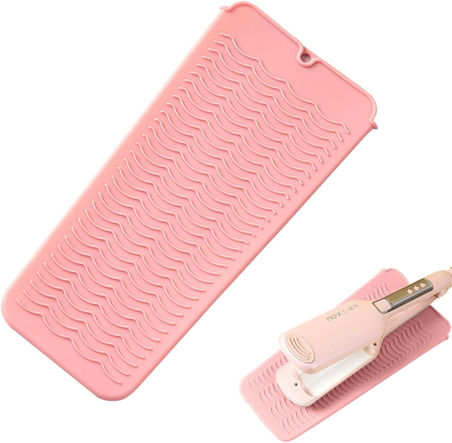 Travel Silicone Hair Straightener Pad - Travel Hair Straightener Mat,Perm Styling Tool Anti-Scald Protection Pad, Curling Iron Heat-Resistant Pad for Curling Irons Borato