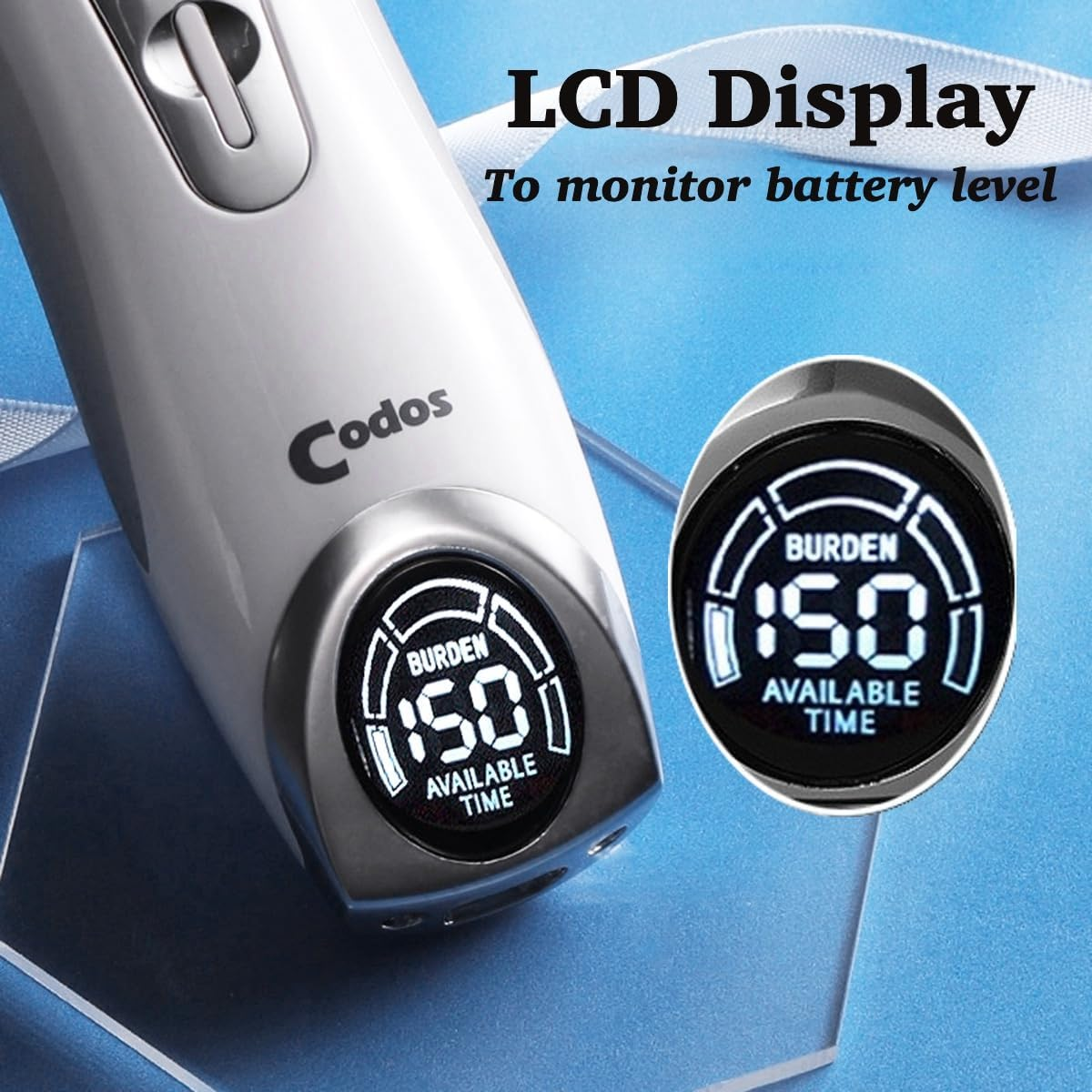 CP-9600 Dog Clippers, Professional Dog Grooming Kit with 4 Length Options, 2 Guide Combs, LCD Display, Low Noise Corded or Cordless Cat Pet Clippers, Ceramic Blades image number 2