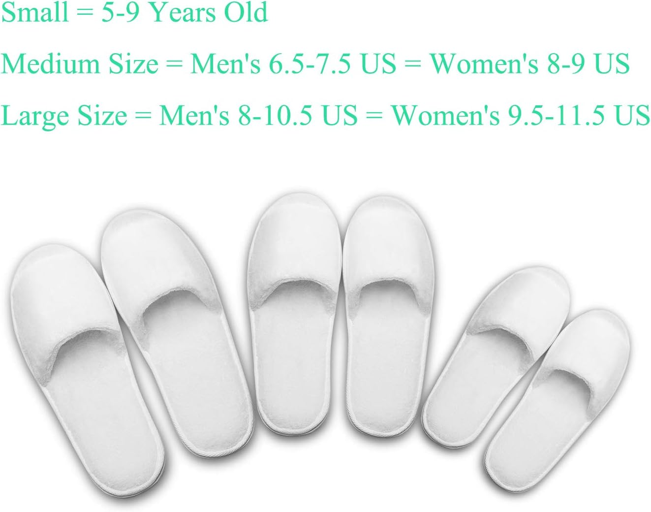 Ahfulife Spa Slippers 5/10 Pairs of Hotel Slippers, Disposable Slippers Closed-Toe Slippers, Guest Slippers, Non-Slip Slippers for Guest, House Slippers Unisex, Bedroom, Wedding, Party, Travel image number 6
