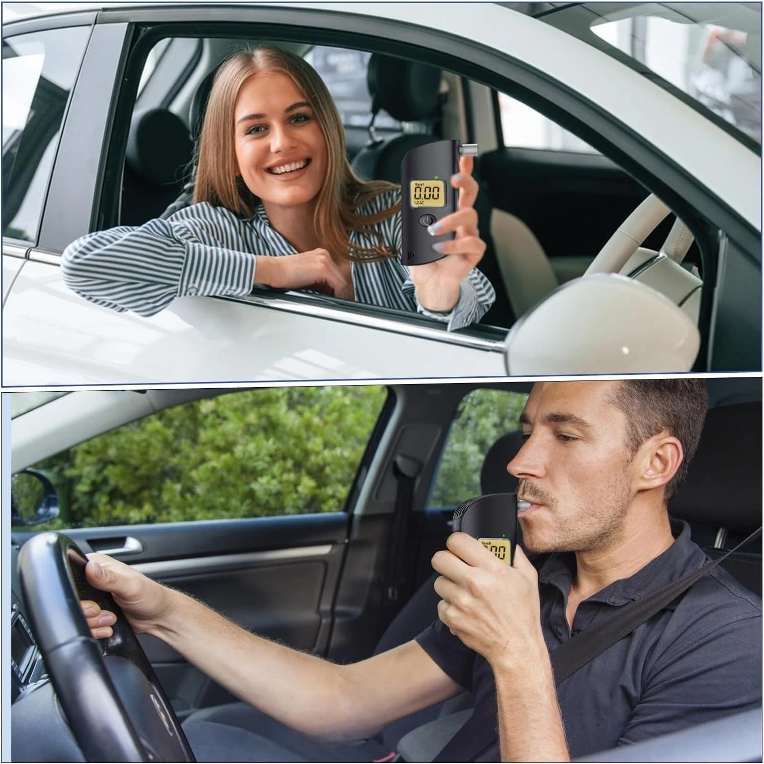 Portable Breath Alcohol Tester High Accuracy Alcohol Detector W/ 20 Mouthpieces image number 1