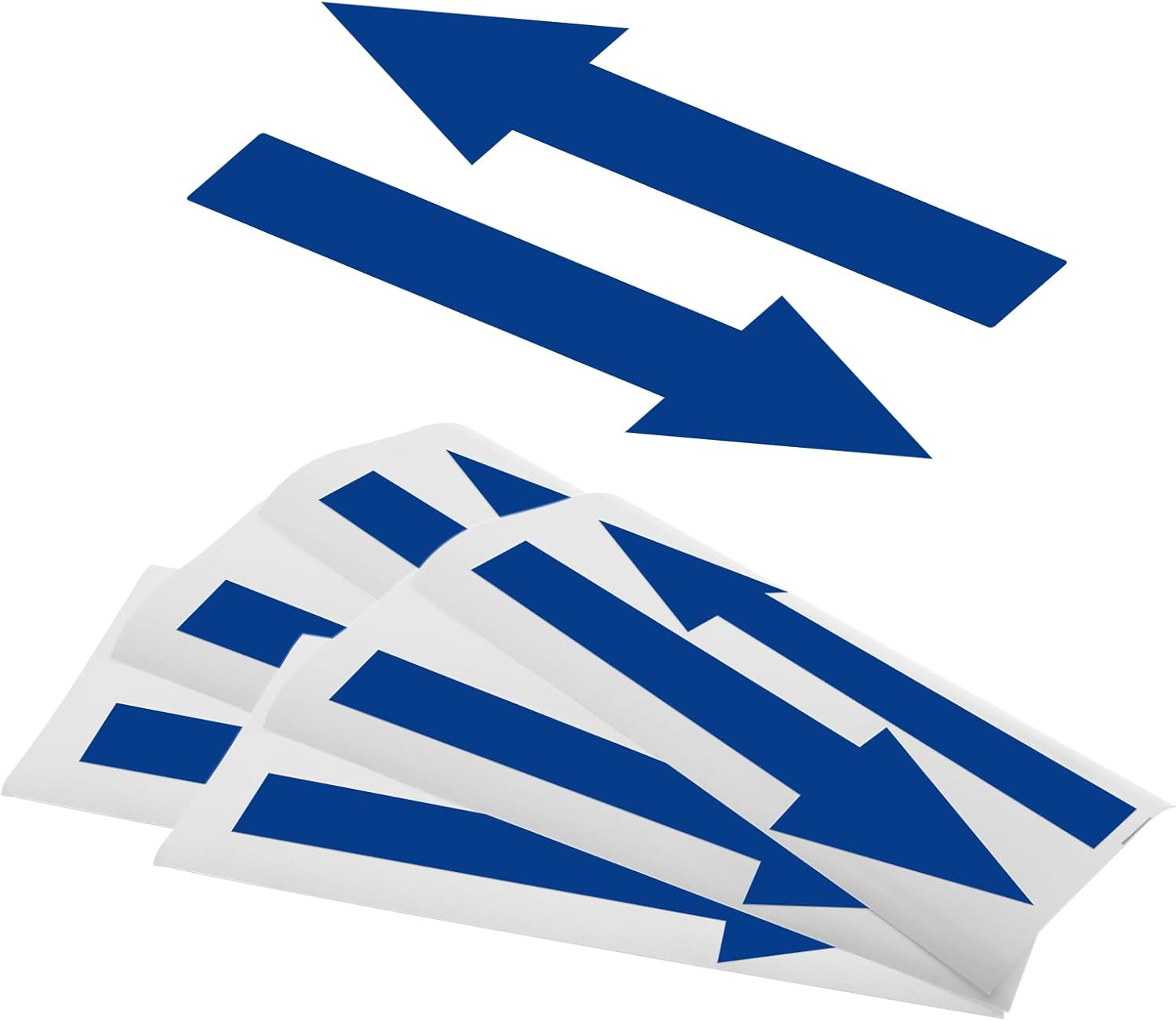 Joyangy 8 X 2 Inch Black Arrow Sign Stickers, 12 Pack Waterproof PVC Removable Self Adhesive Floor Decals, Wall Marking Arrow Signs for Road Instructions