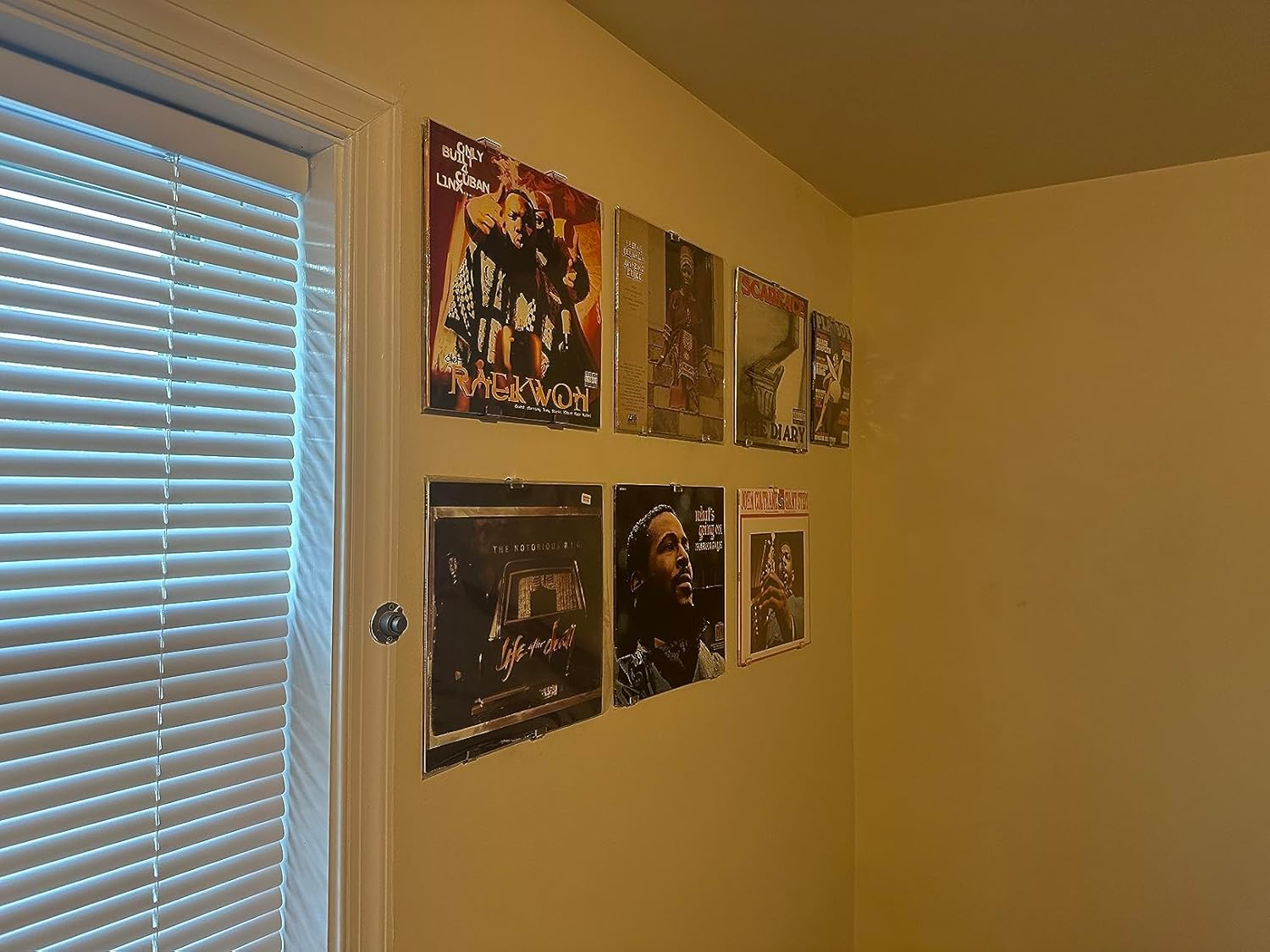 Vinyl Record Wall Mount, 18 Pcs Album Shelves Wall Mounted Display, Vinyl Display Holder Wall, Mini Acrylic Album Record Holder for Home Decor & Record Storess image number 3