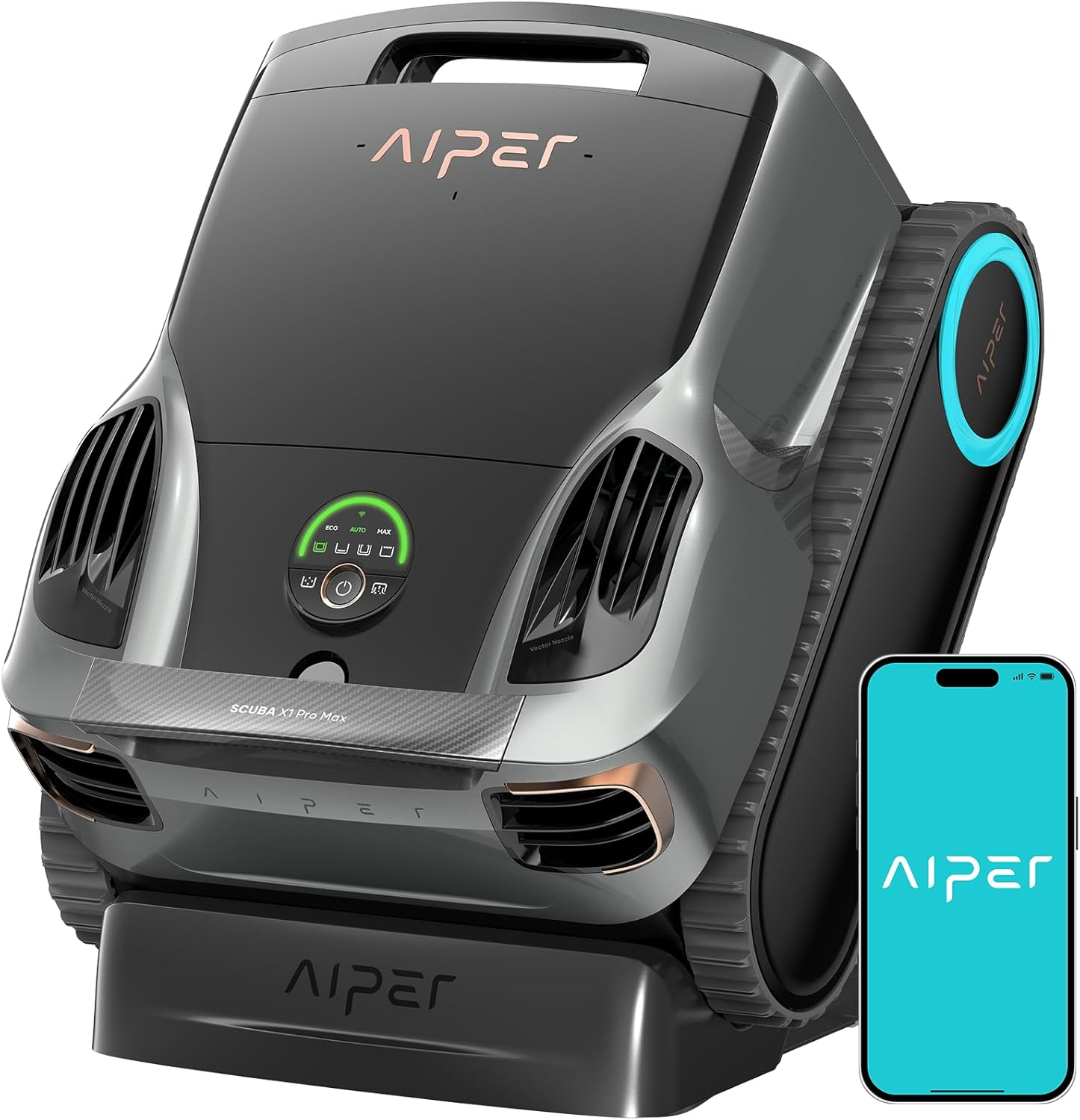 Aiper Scuba X1 Pro Max Includes Caddy for Easy to Transport and Storage,32000Lph Power, Double Filtration, Smart Surface Parking