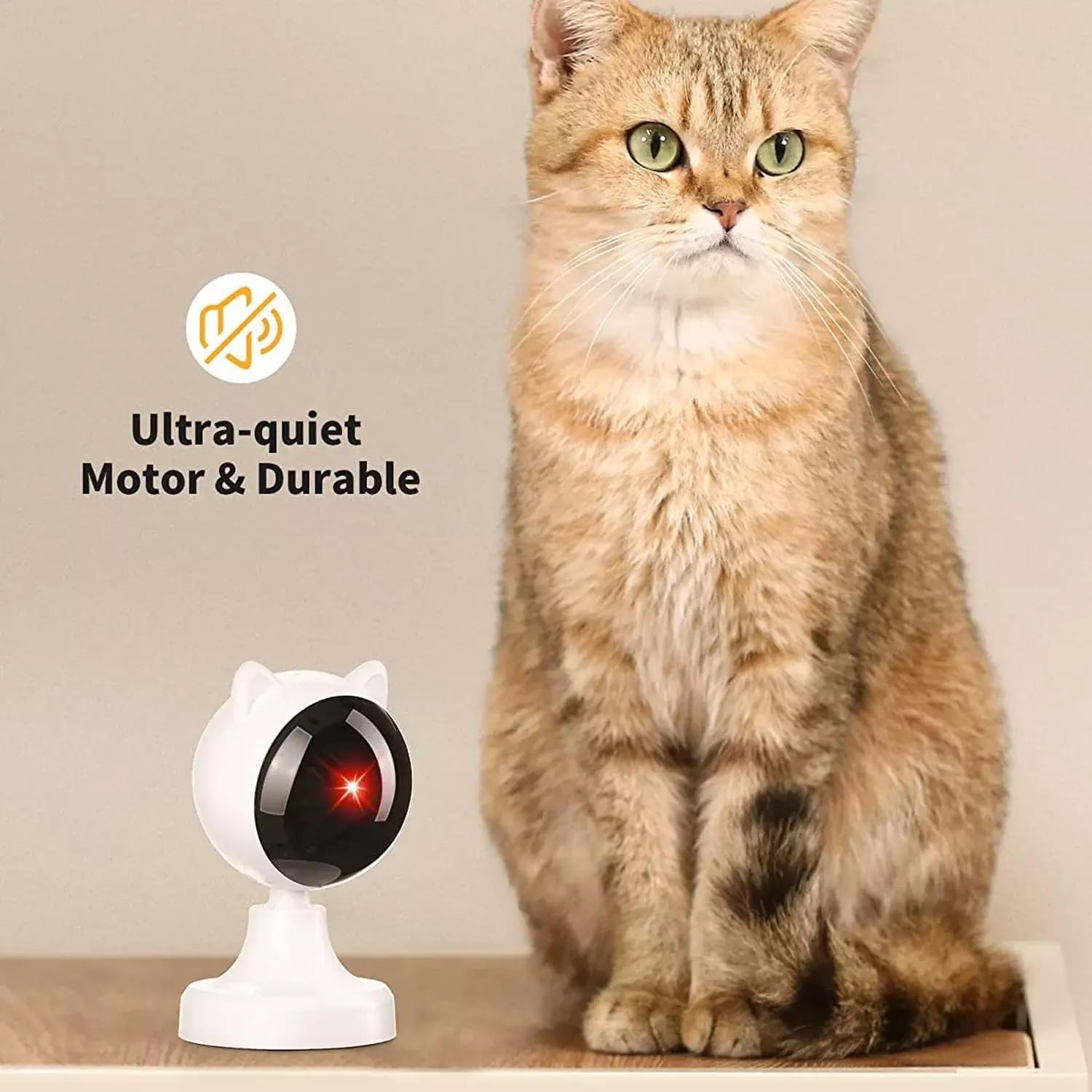 Xversion Automatic Cat Laser Toy, Adjustable Angle, 3 Speed Modes (Fast/Slow/Auto), Interactive Pet Toy for Cats & Dogs, Rechargeable, Smart Laser Teaser for Indoor Play & Exercise (White) image number 4