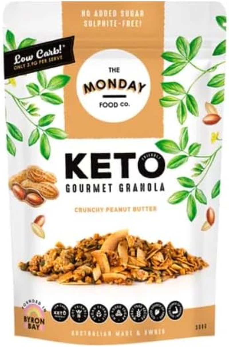 The Monday Food Co. Keto Gourmet Granola Crunchy Peanut Butter, 300G image number 1