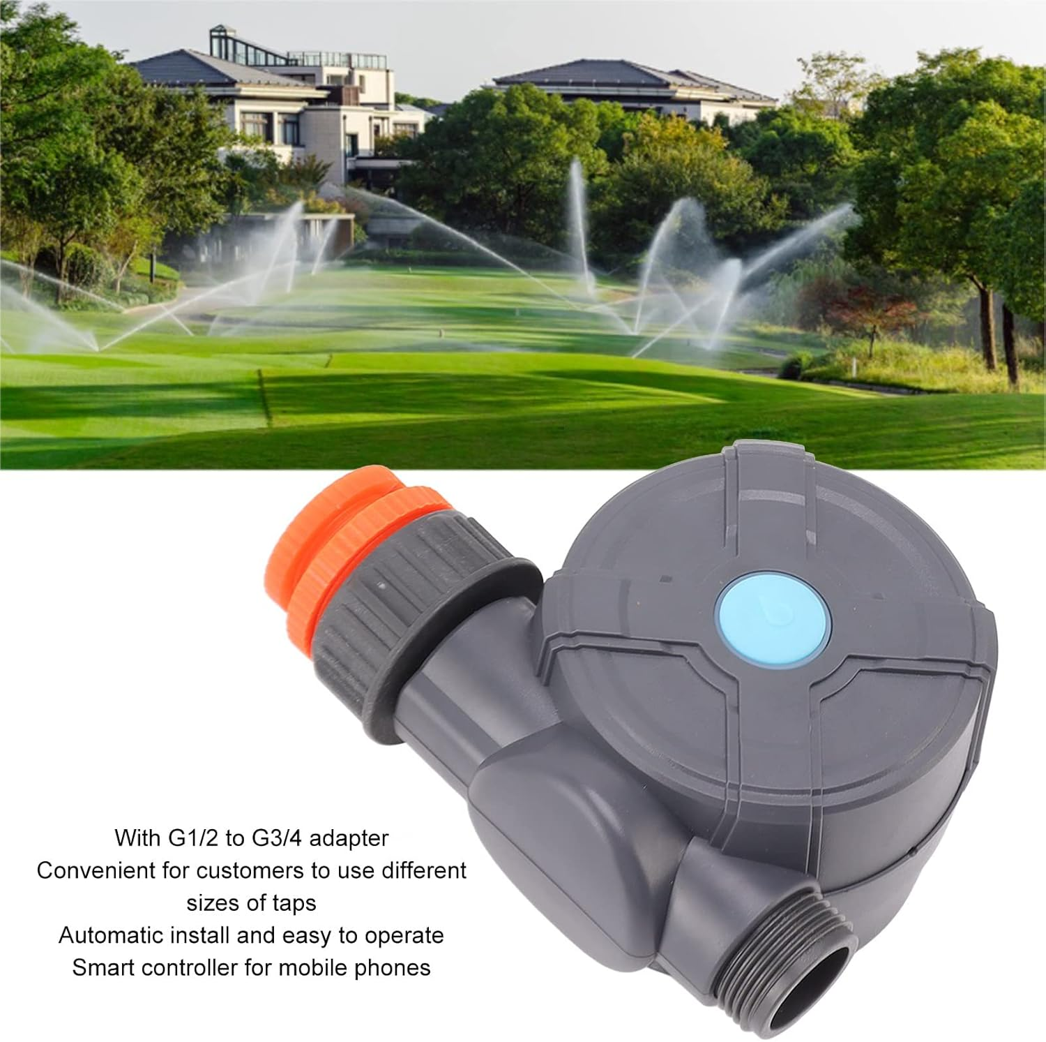 Water Timer, Waterproof Outdoor Irrigation Timer, Remote Control for Mobile Phones, Smart Water Timer for Garden, Drip Irrigation Controller System image number 1