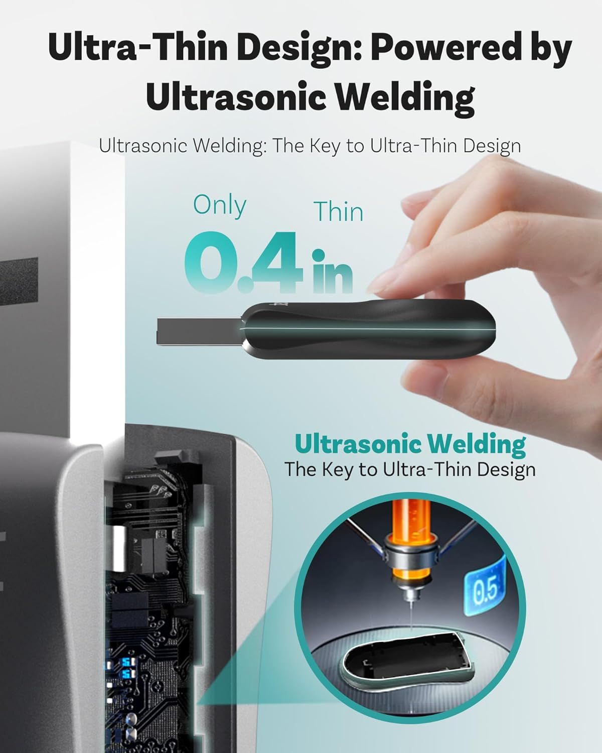 OTTOCAST Mini 2025 2-In-1 Wireless Carplay/Android Auto Adapter, 5Ghz Wifi, Auto Connect for 2016+ Cars image number 2