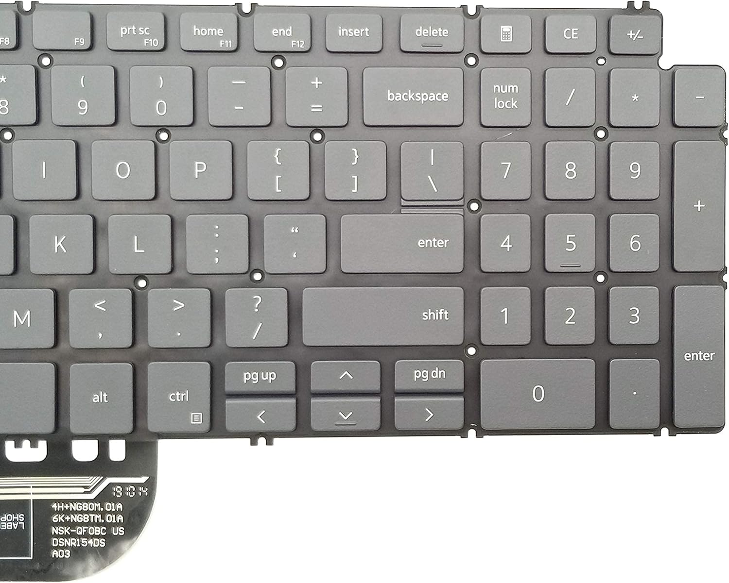 Replacement Keyboard for Dell Inspiron 15 3501 3502 3505 5501 5502 5508 5584 5590 5593 5594 5598, Inspiron 15 7500 7501 7590 7591, Latitude 3510 Series Laptop Black Frame with Backlit US Layout image number 1