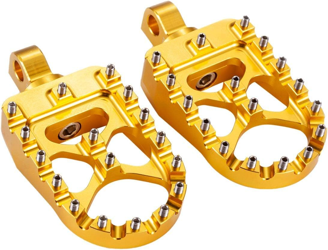 CNC Wide Foot Pegs 360&deg; Roating MX Chopper Bobber Style for Harley Dyna Sportster Fatboy Iron 883,Silver