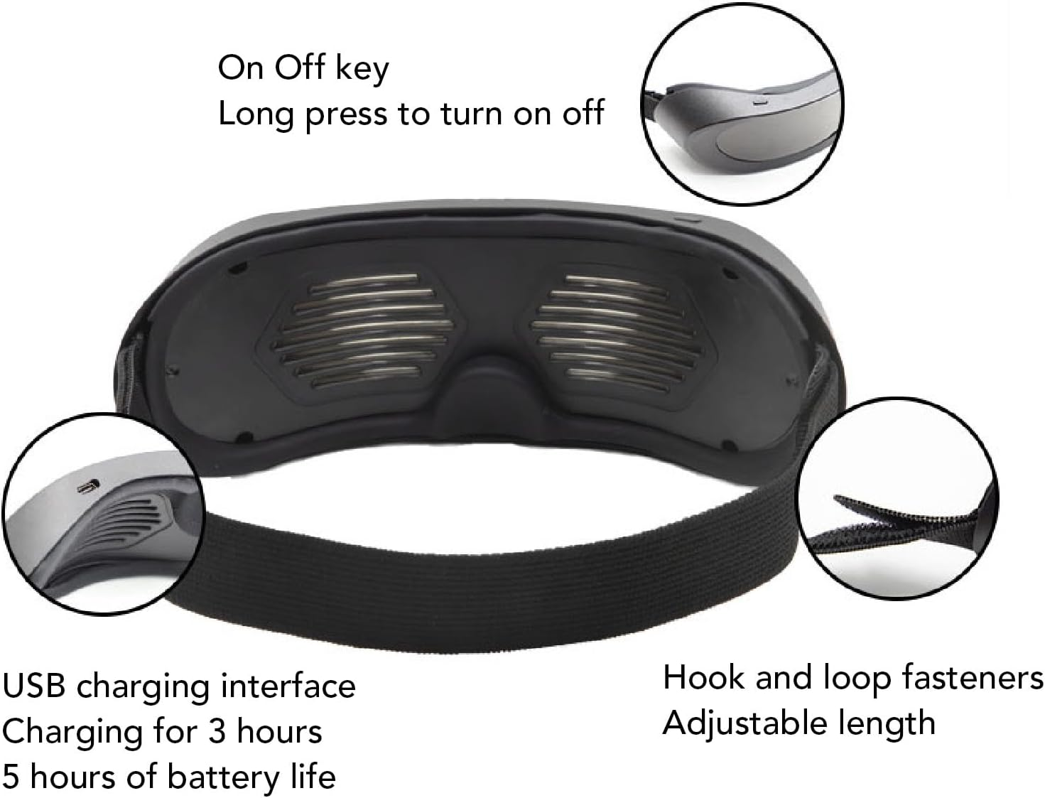 Light up Glasses, 4 Modes 22 Animations 20 Images 10 Languages APP Control BT Full Color USB Rechargeable LED Glowing Glasses, Light up Sunglasses Rave Glasses for Parties