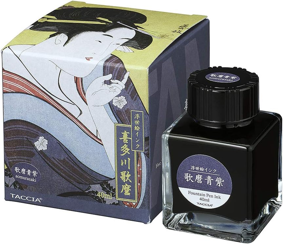 Taccia Fountain Pen Ink Bottle 40 Ml, Hokusai-Koiai