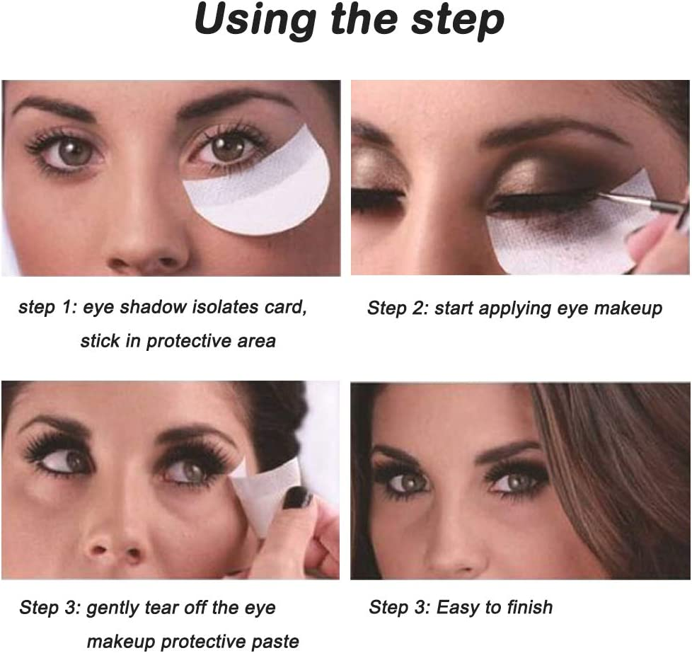 Sonku 150 Pcs Eyeshadow Stencils Pads, Eyeshadow Shields Lint Free under Patches for Eyelash Extensions,Tinting and Lip Makeup Residue image number 2