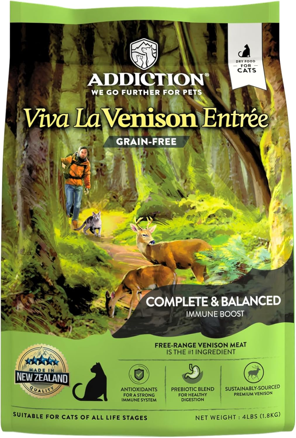 Addiction Viva La Venison Grain Free Dry Cat Food 4 Lb. image number 2