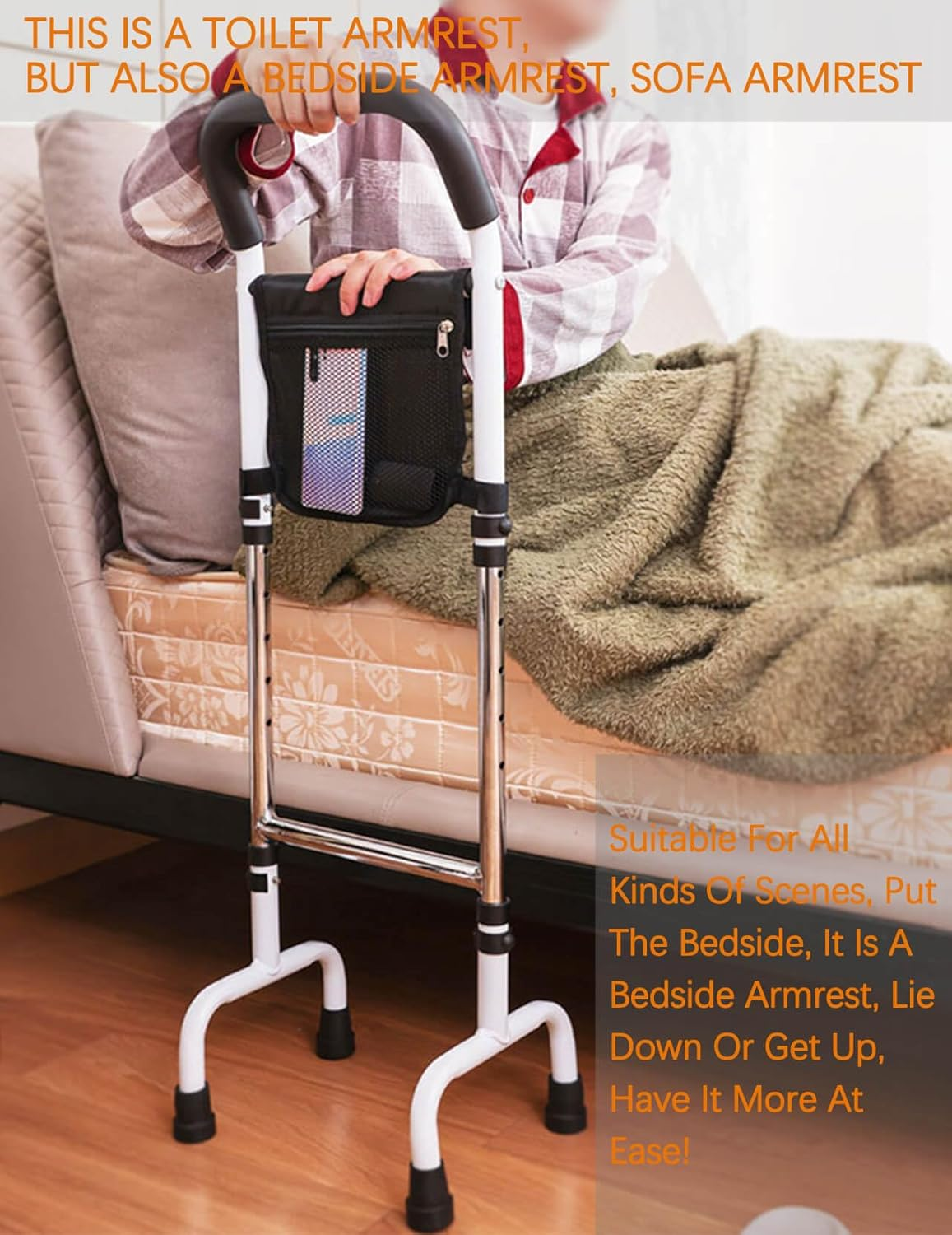 Standing Aid for Seniors Patients, Assistance Handle for Pregnant with Limited Mobility, Standing Aid Rail for Walking, up and down the Stairs, Stand Assist Rail for Couch Chair Bedside Toilet image number 6